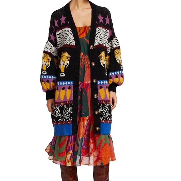 Farm Rio Mix Print Cardigan - Picture 3 of 16